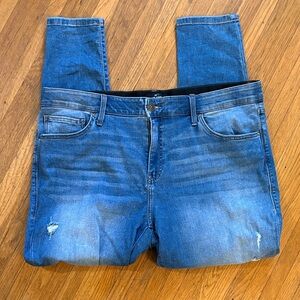 LuLaRoe Women’s Skinny Fit Distressed Blue Jeans